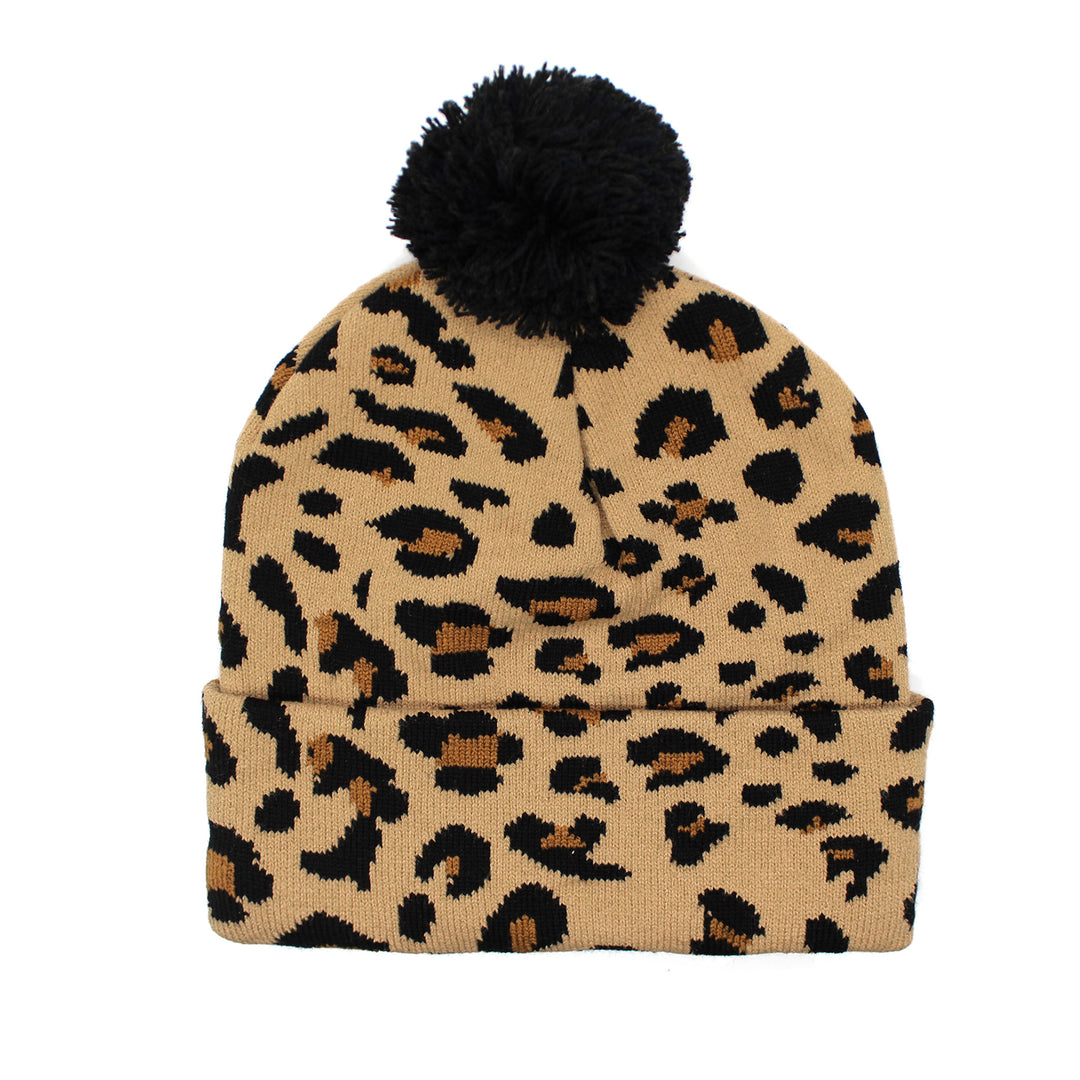 MIU M40 - Cheetah Jacquard Cuff Beanie