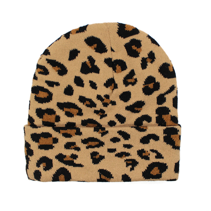 MIU M40 - Cheetah Jacquard Cuff Beanie