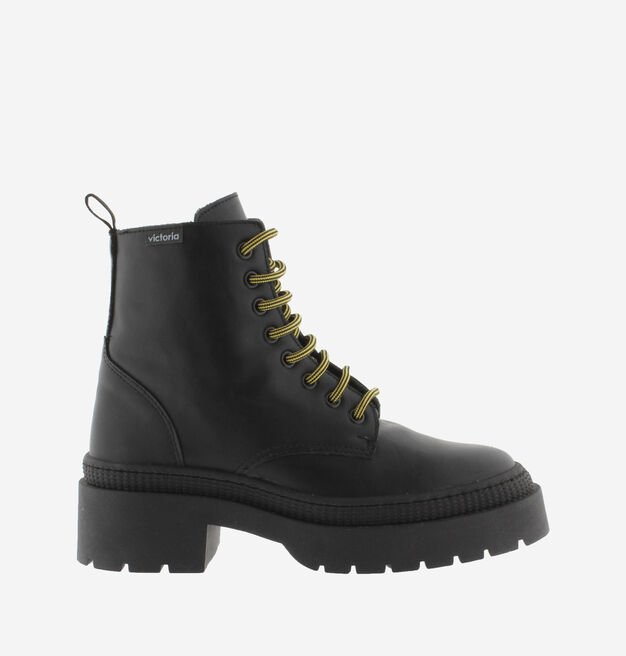 Victoria Cielo Botin Black (1110102), Victoria Shoes, Lace-up, 1110102, black, boots, botin, cielo, femme, lace-up, leather, noir, that, this, vegan, VictioraShoes, victoria, women, 1110102,