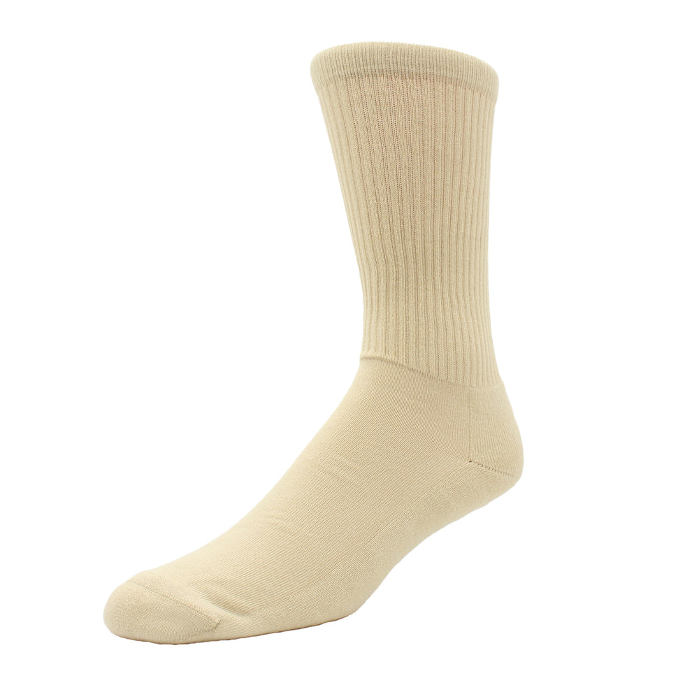 Beige sock on a white background