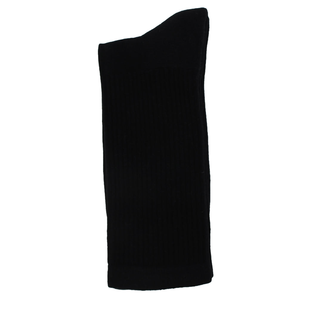 Black socks on a white background
