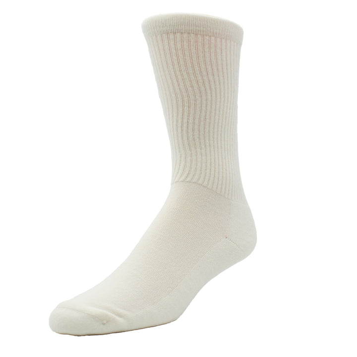 White sock on a white background