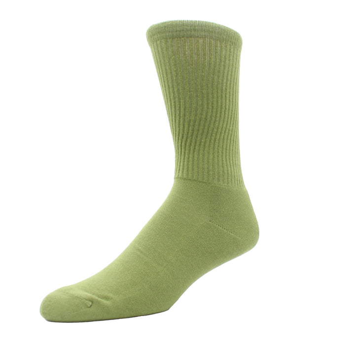 Green sock on a white background