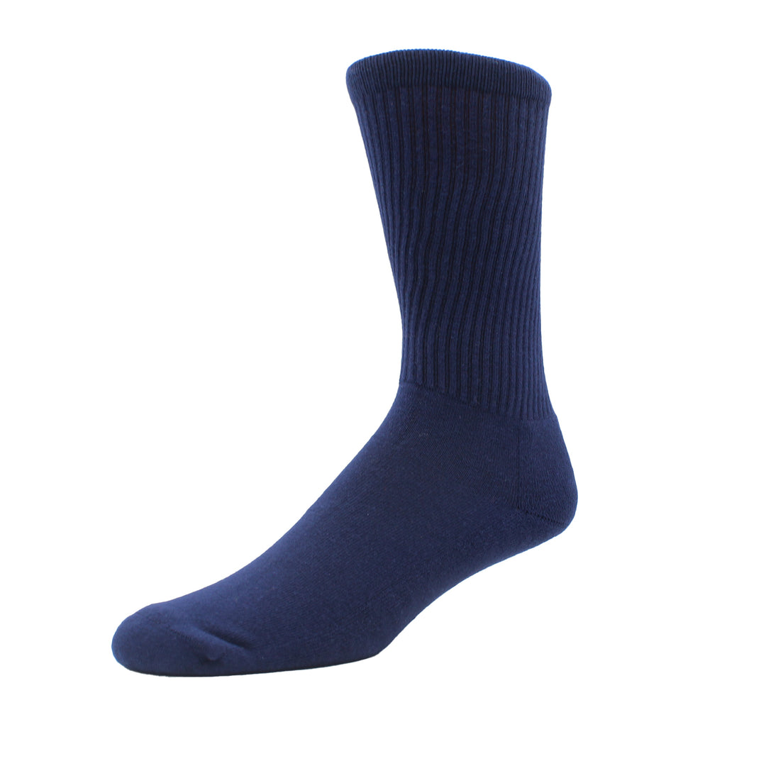 Navy blue sock on a white background