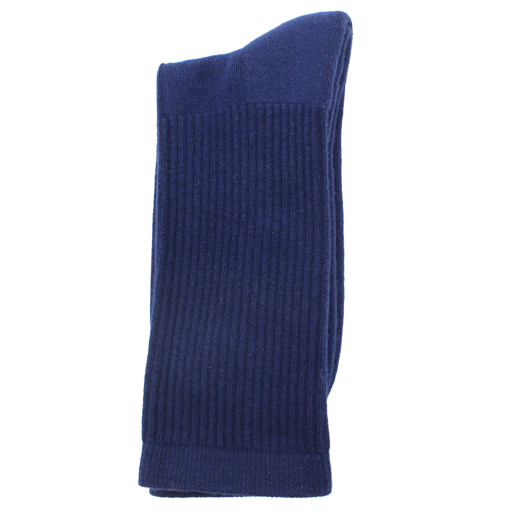 Blue sock on a white background