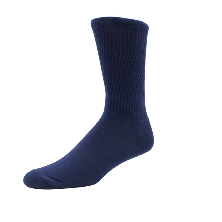 Navy blue sock on a white background