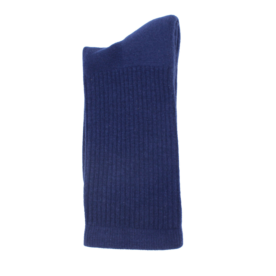 Blue sock on a white background