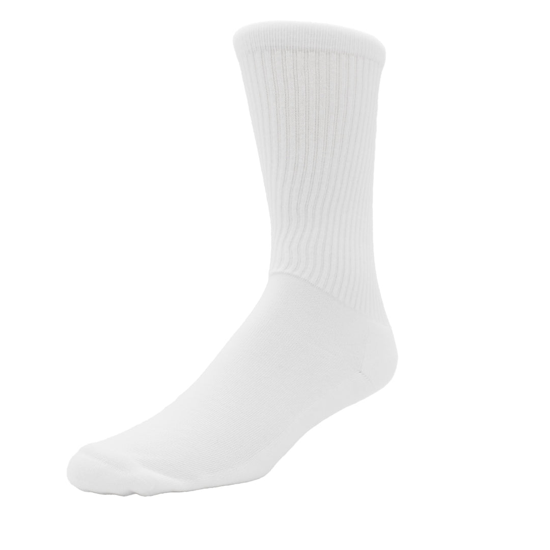 White sock on a white background