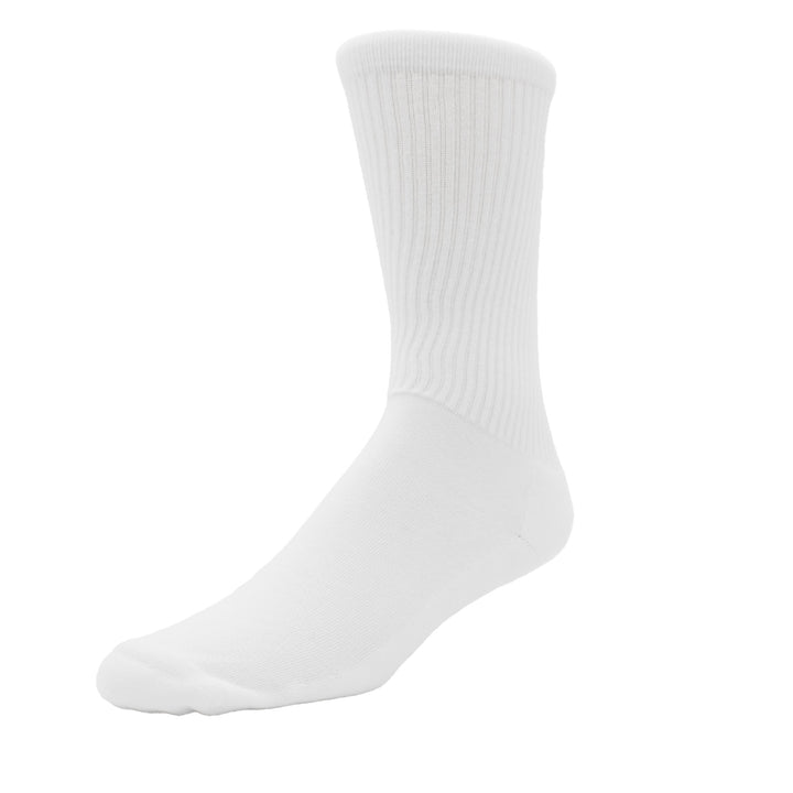 White sock on a white background
