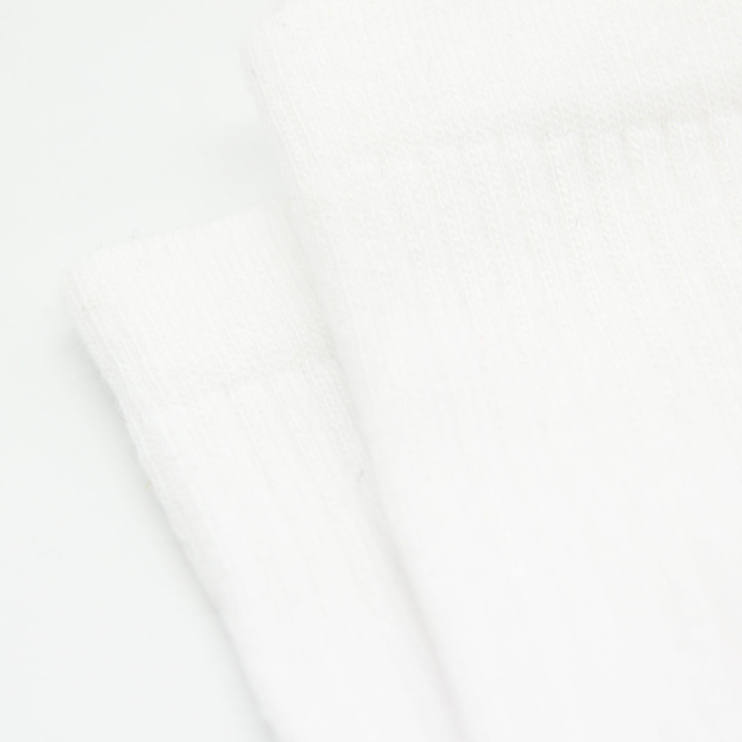 White socks on a white background.