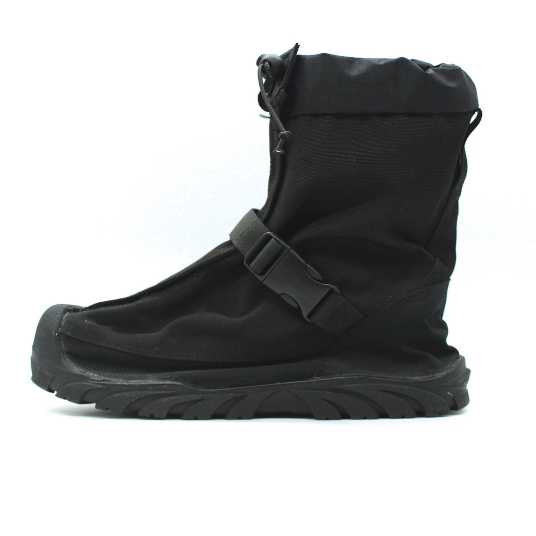 Black boot cover on a white background