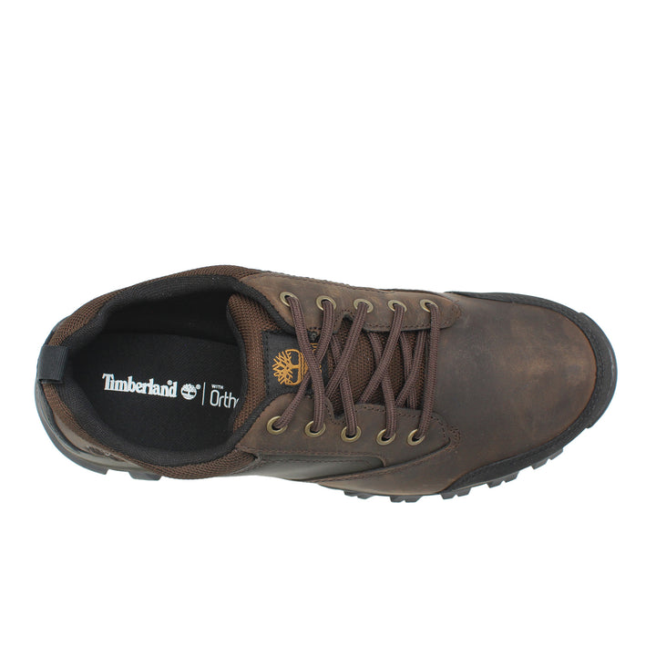 Brown Timberland shoe on a white background