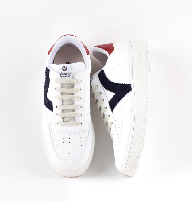 Victoria Shoes Madrid Piel Marino (1 258201), Victoria Shoes, Sneakers, blanc, femme, footwear, men, shoes, sneakers, trainers, unisex, unisexe, vegan, victoria, victoriashoes, white shoes, w