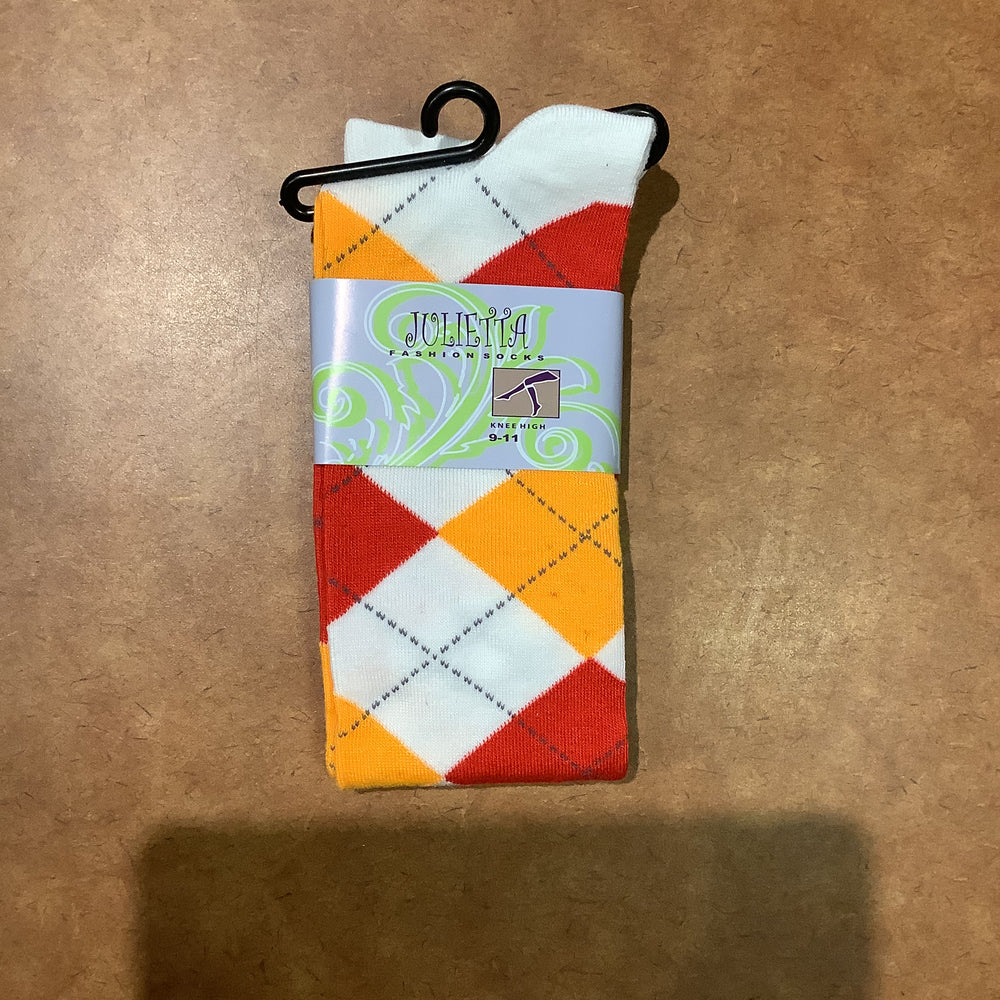 Julietta Socks Knee High Argyles, Julietta Socks, socks, julietta socks, knee high socks, socks, women, julietta socks, knee high socks, socks, women      - Mile End Kicks