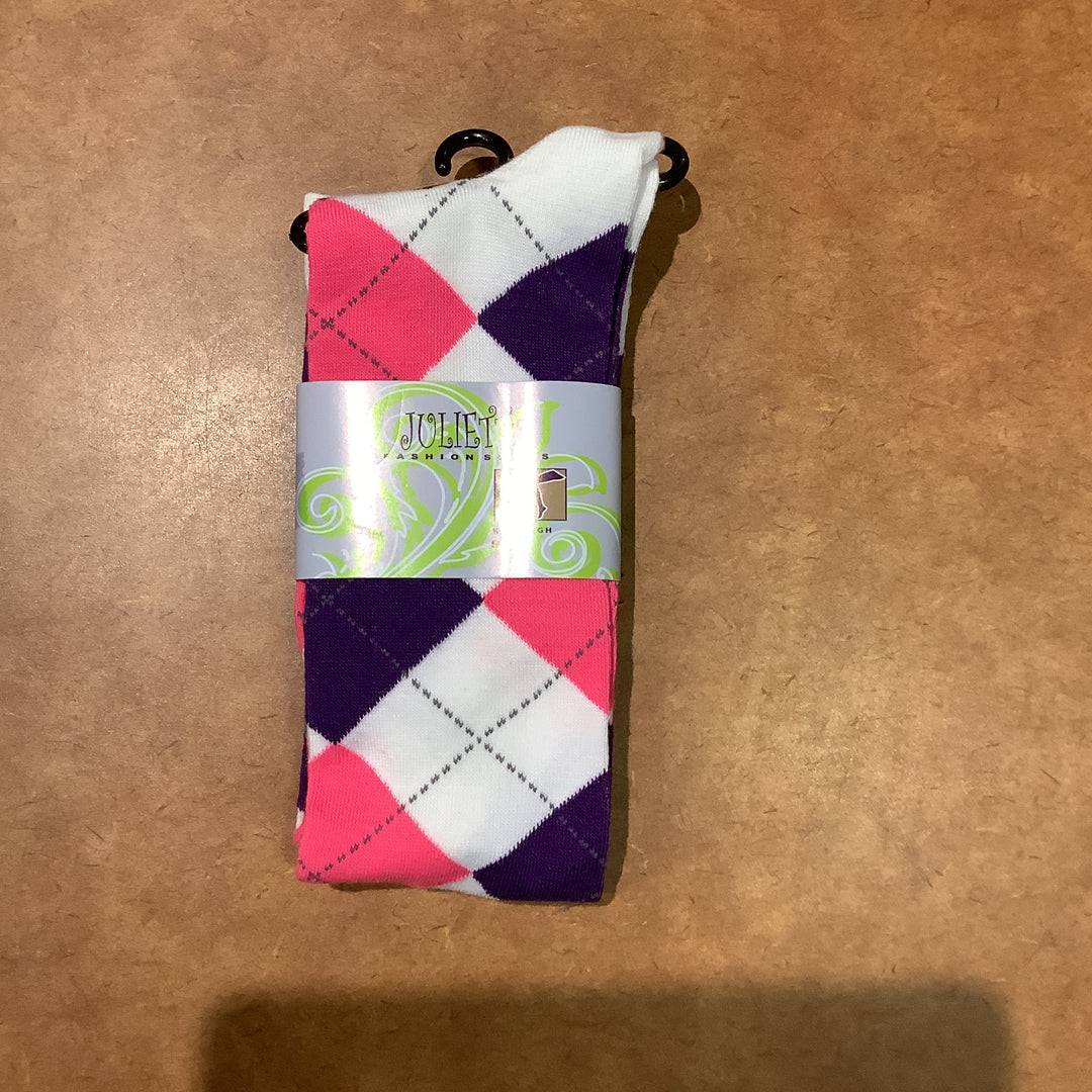 Julietta Socks Knee High Argyles, Julietta Socks, socks, julietta socks, knee high socks, socks, women, julietta socks, knee high socks, socks, women      - Mile End Kicks