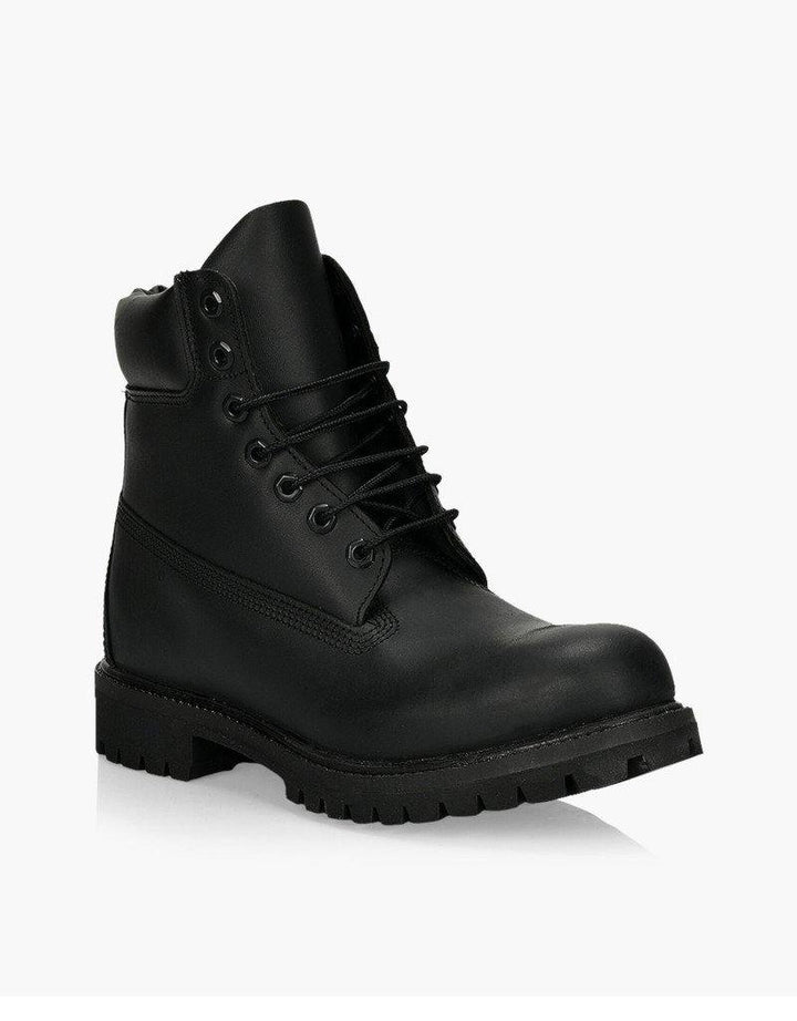 Black leather timberland shoes online