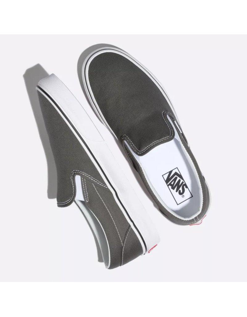 Gray slide on vans on sale