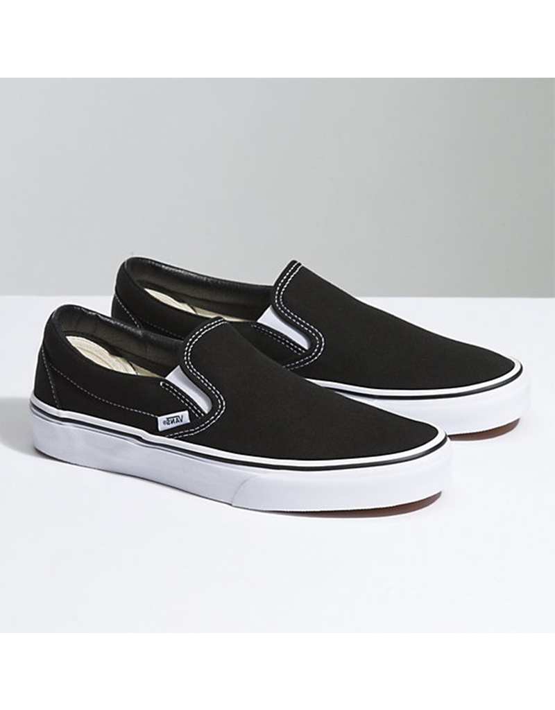 Vans Slip-On Black/White, Vans, Sneakers, black, footwear, men, shoes, slip-on, sneakers, unisex, vans, women, black, footwear, men, shoes, slip-on, sneakers, unisex, vans, women      - Mile 